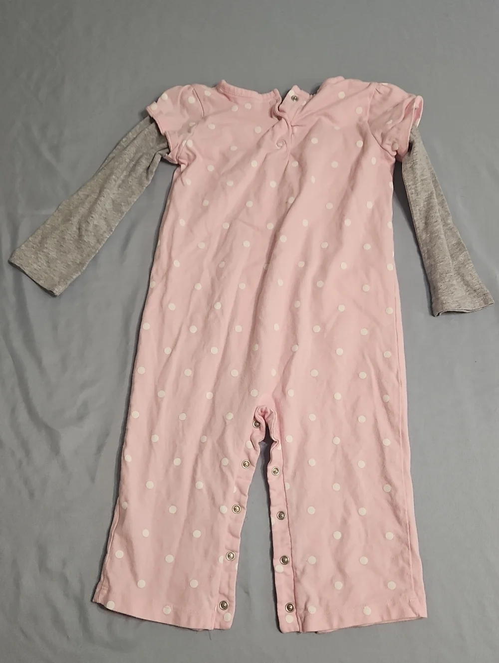 Carter's Pink Polka Dot Cat Pocket Long-Sleeve Pajama